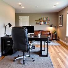 Black Leather Office Chair – Executive High Back Chair With Lumbar Support