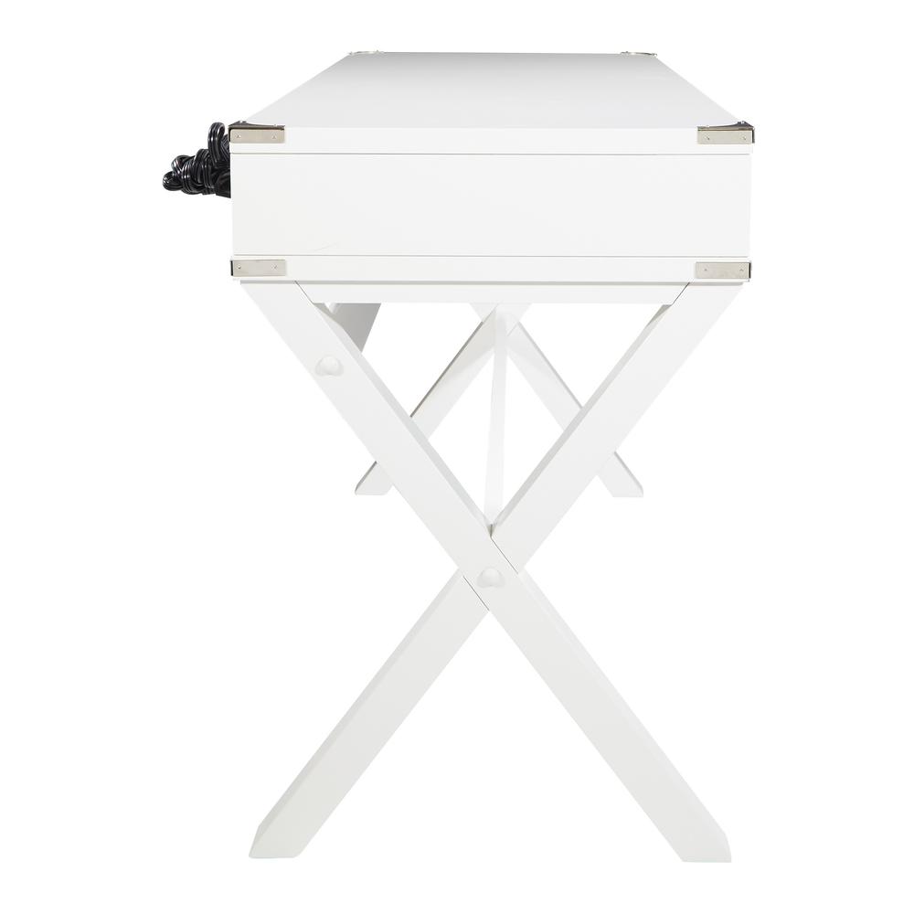 Wellington 46" Desk with Power in White Finish, WELP4630-WH