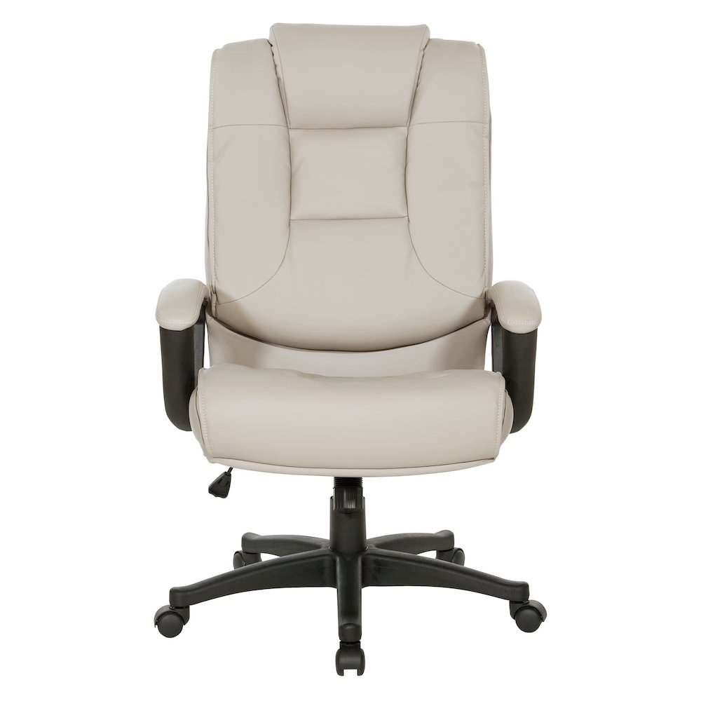 High Back Bonded Lthr Chair, Taupe