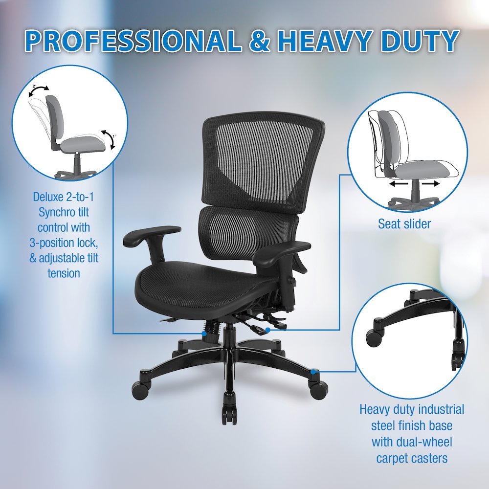 Big & Tall Vertical Matrix Seat and Back Manager's Chair
