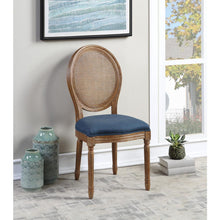 Stella Cane Back Chair in Azure Fabric, STE-K14