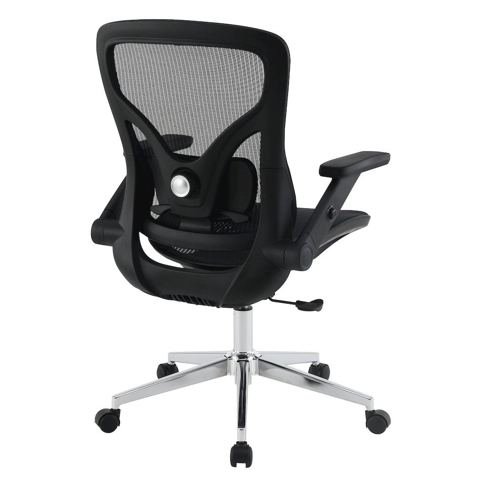 Black Matrix Seat and Back Manager’s Chair, PU-Padded Adjustable 4D Flip Arms