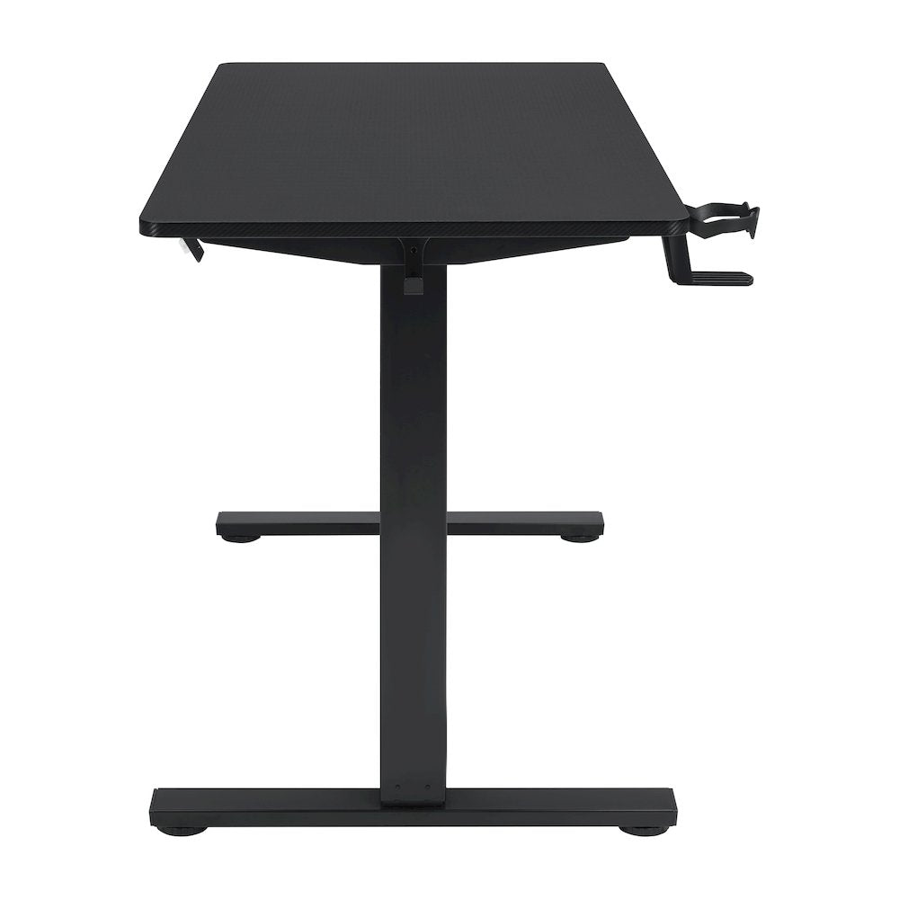 Primo 48" Electric Height Adjustable Gaming Desk in Black Carbon Fiber Finish