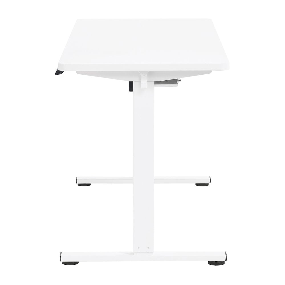 Primo 59"W Sit to Stand Electric Height Adjustable Desk in White Finish