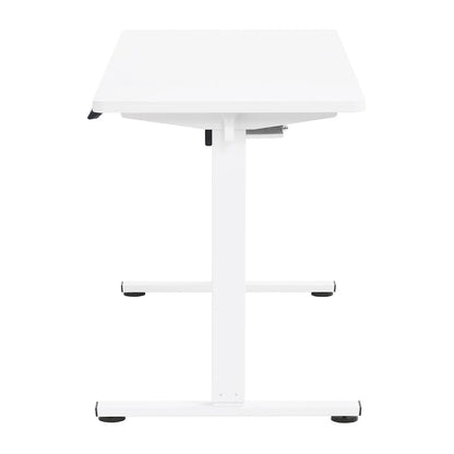 Primo 59"W Sit to Stand Electric Height Adjustable Desk in White Finish