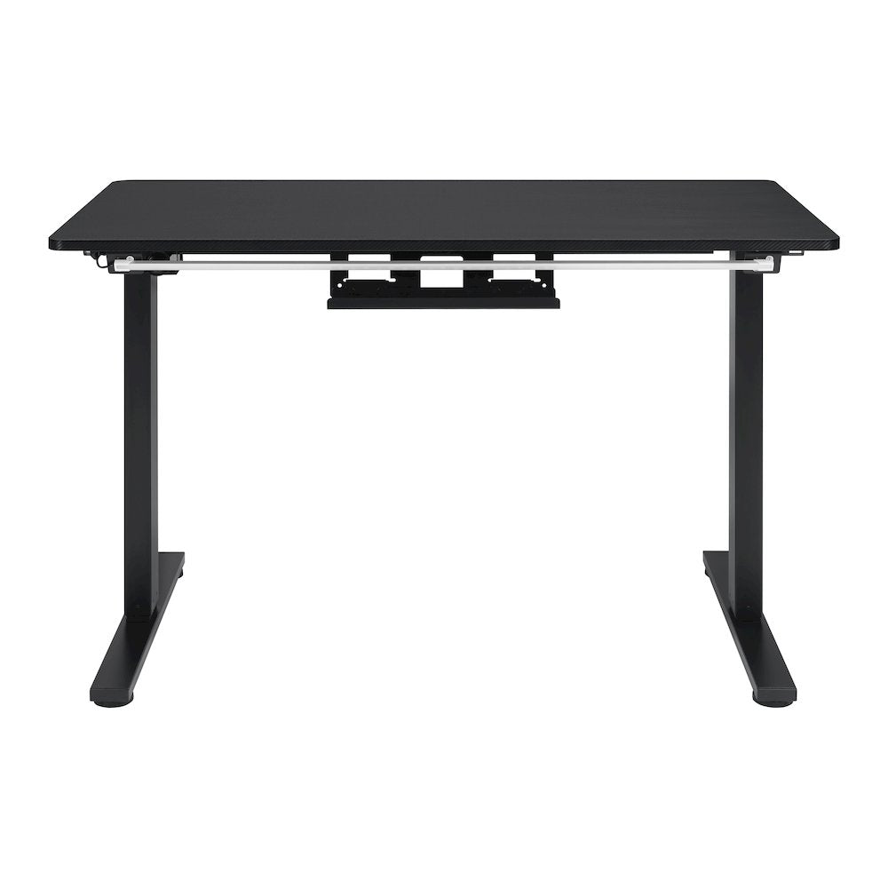 Primo 48" Electric Height Adjustable Gaming Desk in Black Carbon Fiber Finish