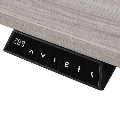 Primo 48"W Sit to Stand Electric Height Adjustable Desk With Light Grey Top