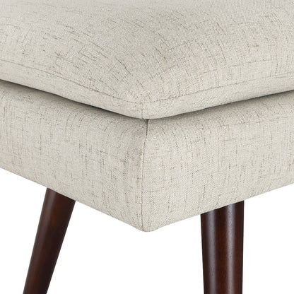 Amanda 54" Mid-Century Bench in Linen Fabric