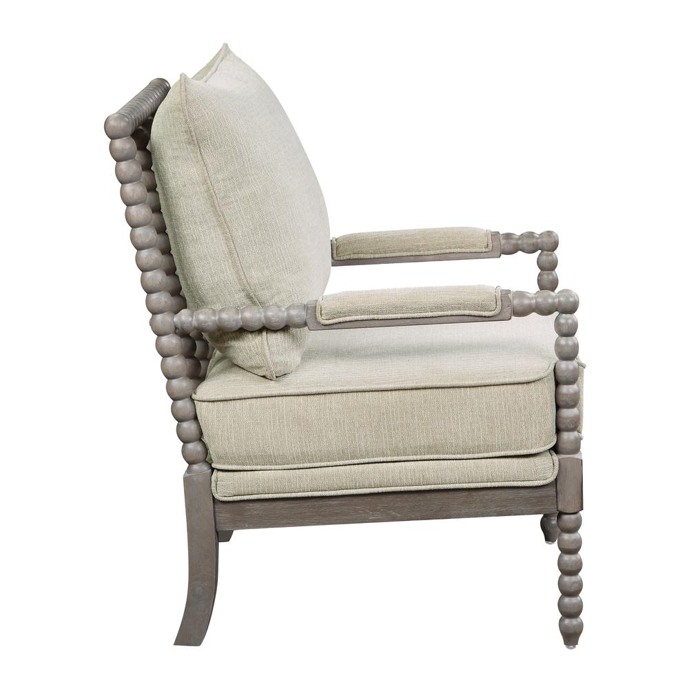 Abbott Chair in Linen Fabric with Brushed Grey Base K/D, ABB-BY6