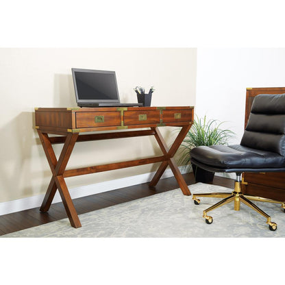 Wellington 46" Desk with Power in Toasted Wheat Finish, WELP4630-TW