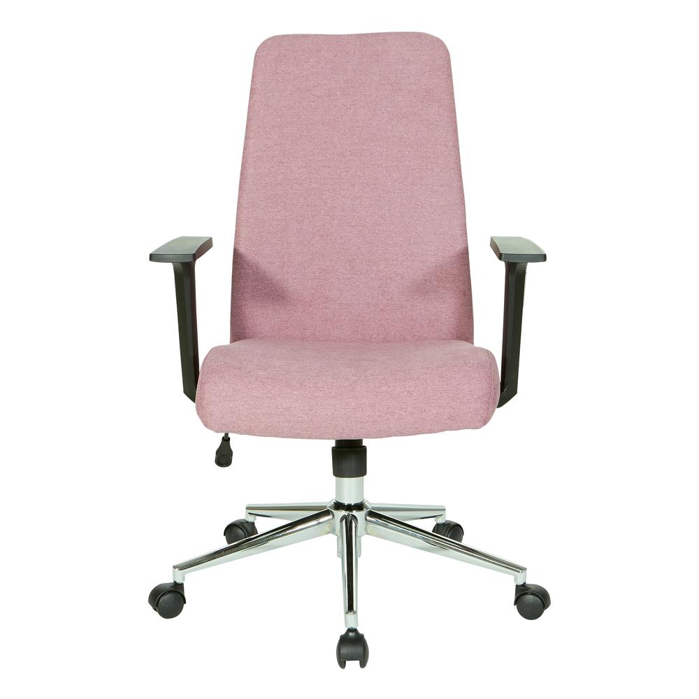Evanston Office Chair in Orchid Fabric with Chrome Base, EVA26-E16