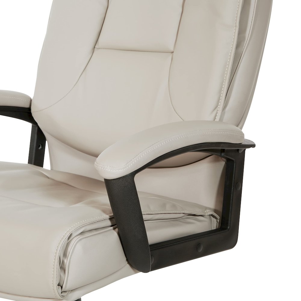 High Back Bonded Lthr Chair, Taupe