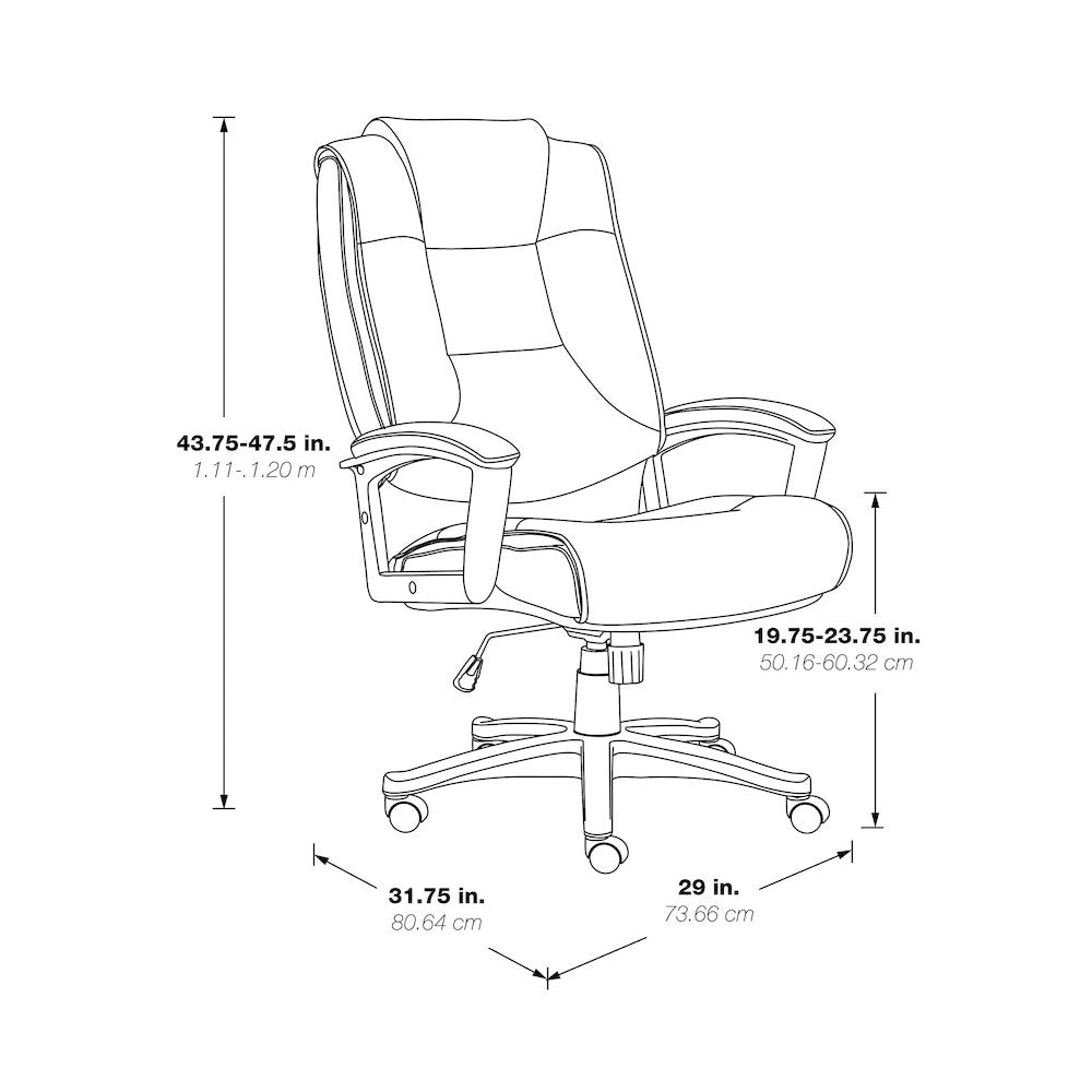 High Back Bonded Lthr Chair, Taupe