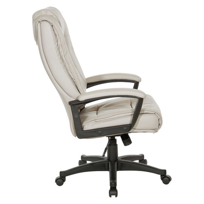 High Back Bonded Lthr Chair, Taupe