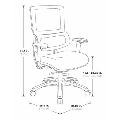 Vertical Black Mesh Back Chair