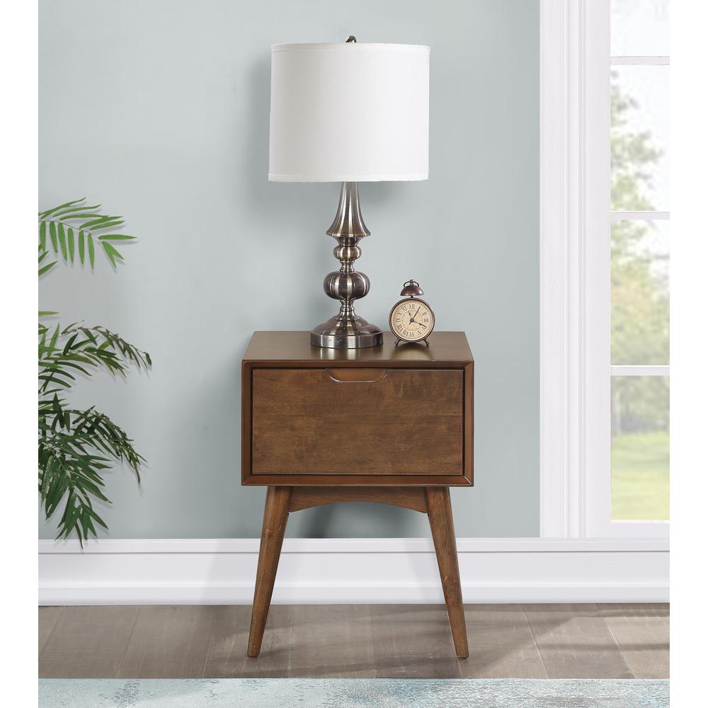 Copenhagen Accent Table with Drawer, Walnut
