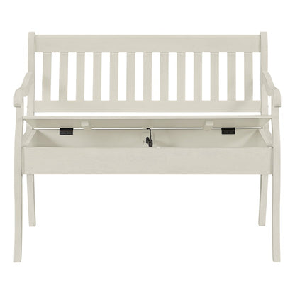 Wakefield Entryway Storage Bench in White Finish