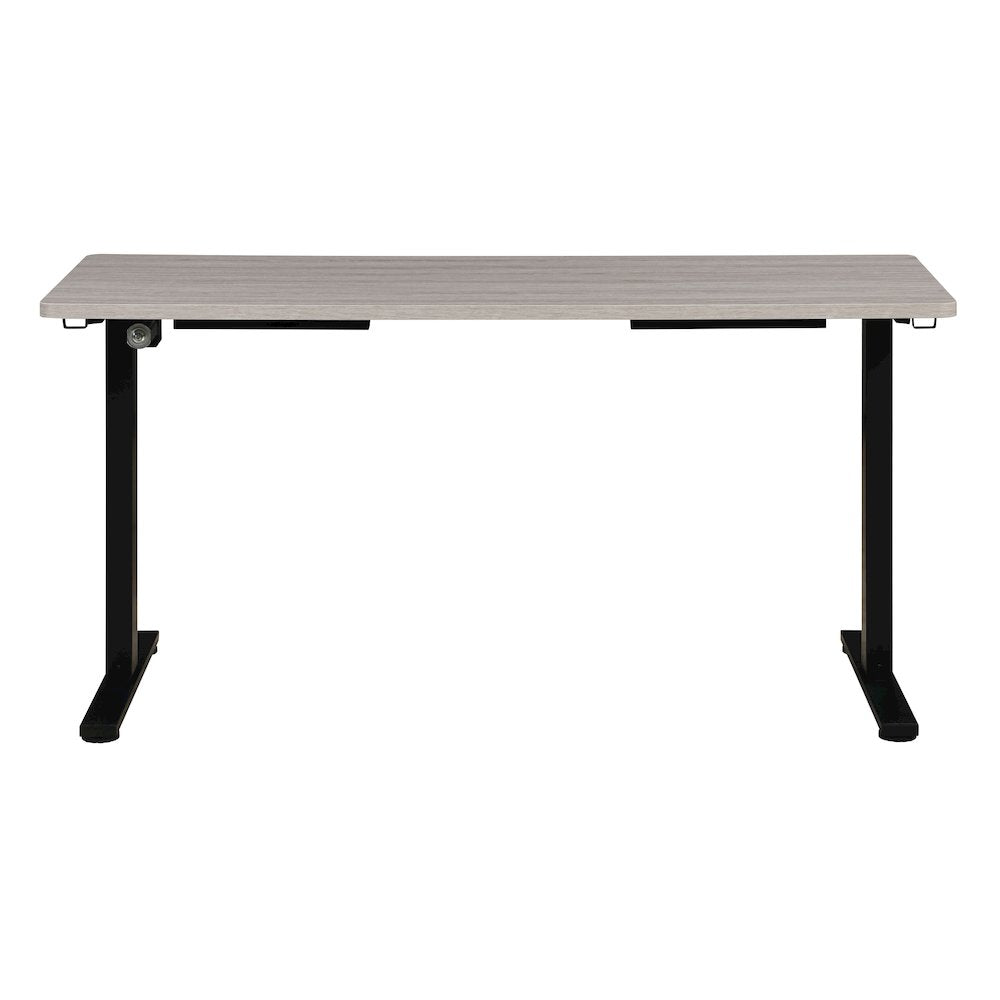 Primo 59"W Sit to Stand Electric Height Adjustable Desk With Light Grey Top