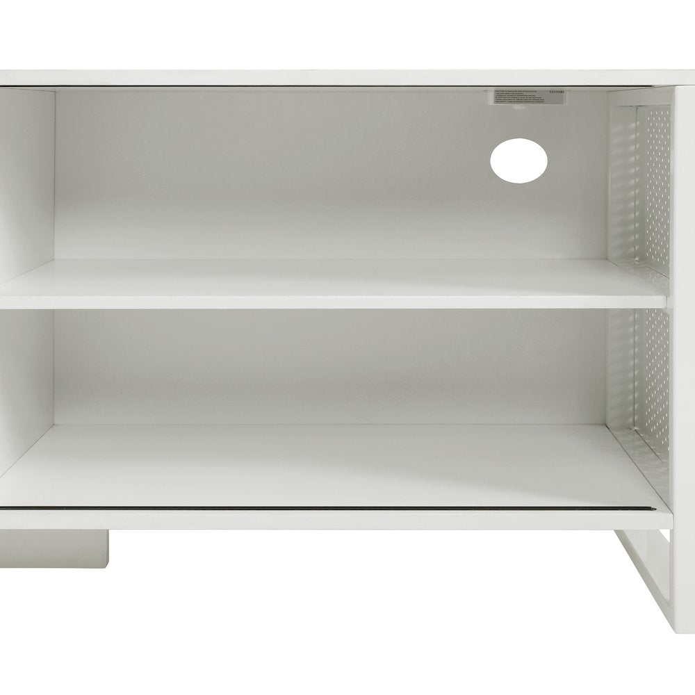 Ace 60"x 50" L-Shape Desk in White Top and White Frame