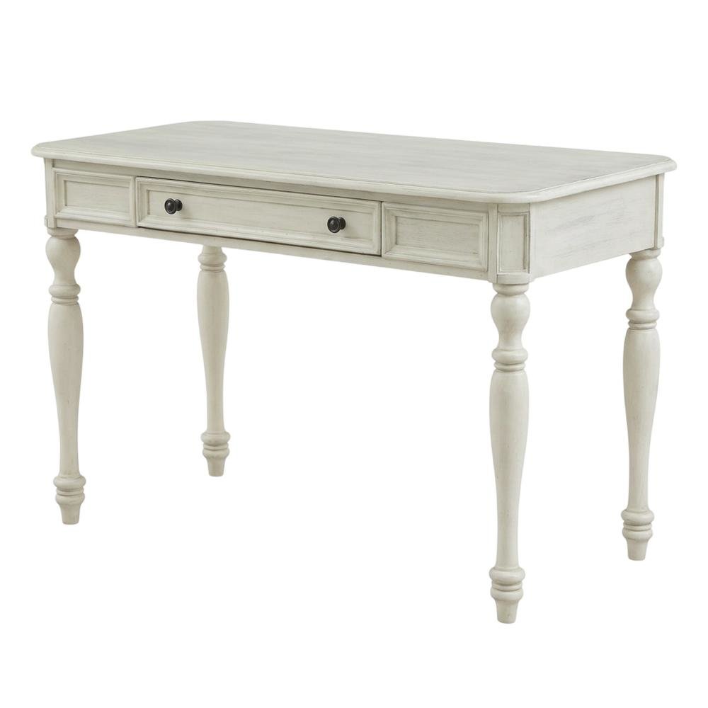 Classic White Desk with Ample Storage and Durable MDF Construction