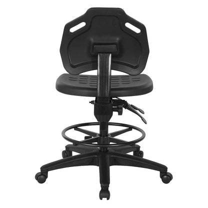 Black Self Skinned Urethane Intermediate Drafting Chair With Adjustable Black