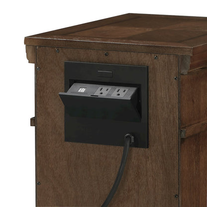 Chair Side Table with Power