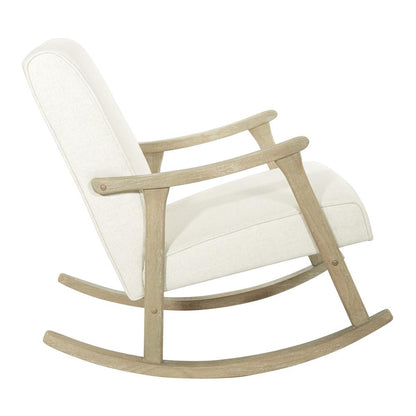 Gainsborough Rocker in Linen Fabric with Brushed Finish Base, GANB-L32