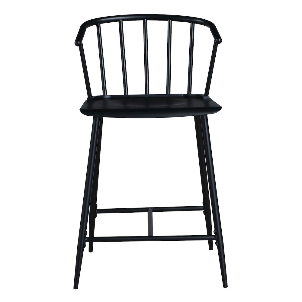 Lincoln All Metal Counter Stool in Black Finish
