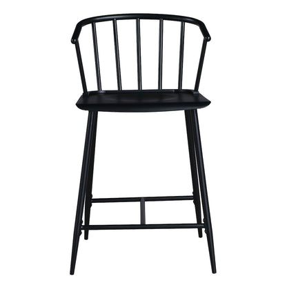 Lincoln All Metal Counter Stool in Black Finish