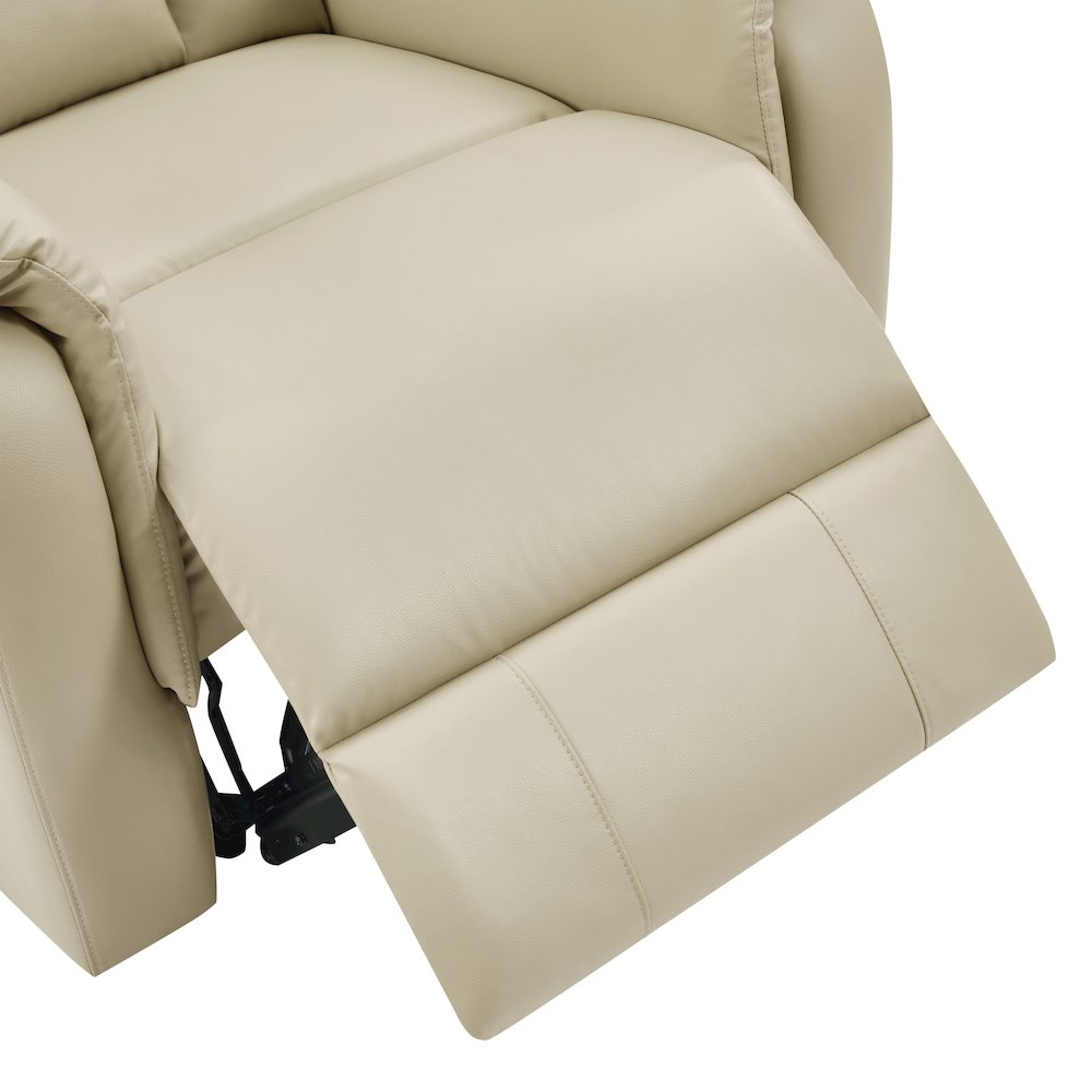 Carillo Pushback Recliner in Taupe Faux Leather