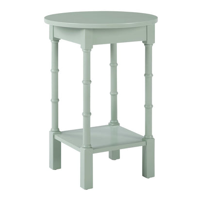Golden Side Table in Sage Green Wood Finish