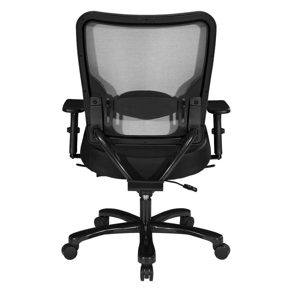 Big & Tall Dillon Black Ergonomic Chair With Black Dillon Fabric Seat
