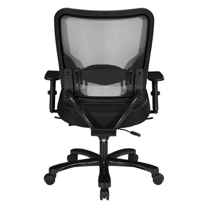Big & Tall Dillon Black Ergonomic Chair With Black Dillon Fabric Seat