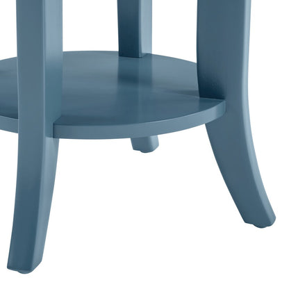 Golden Side Table in Blue Wood Finish