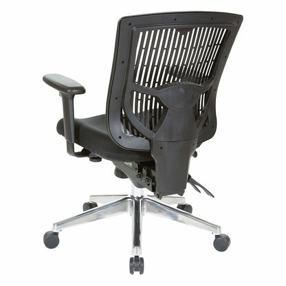 Contoured Black Plastic Back Manager's Chair , 97898CBK-30