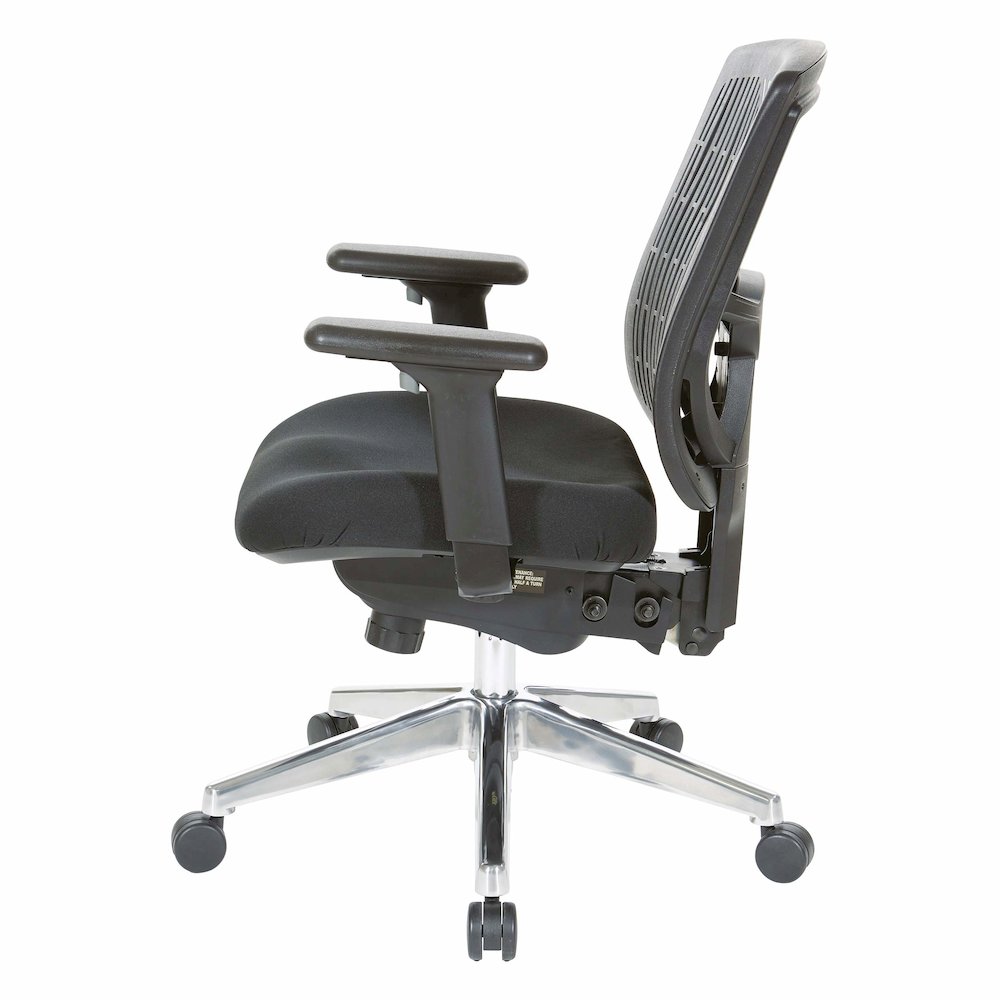 Contoured Black Plastic Back Manager's Chair , 97898CBK-30