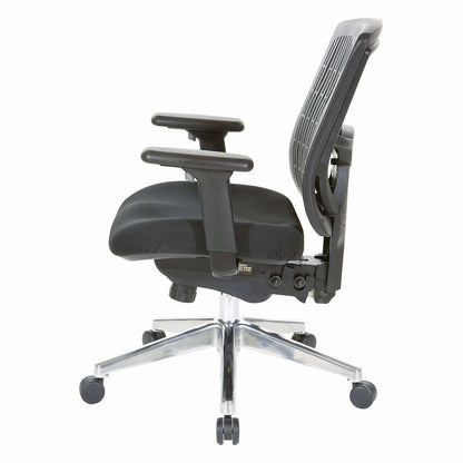Contoured Black Plastic Back Manager's Chair , 97898CBK-30