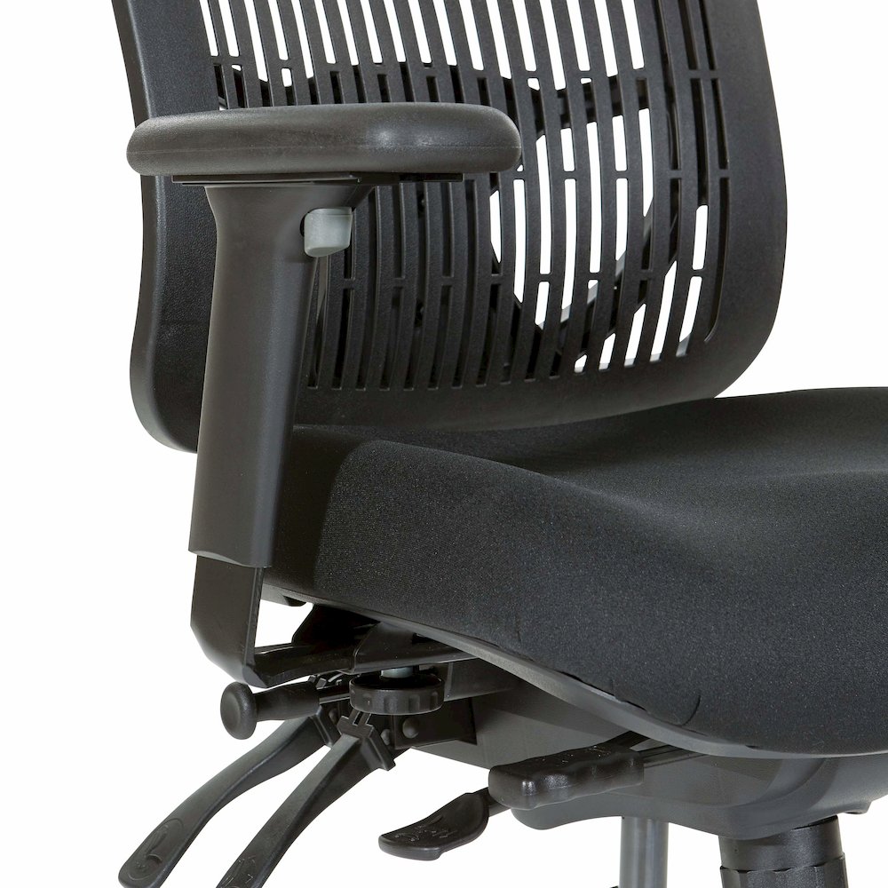 Contoured Black Plastic Back Manager's Chair , 97898CBK-30