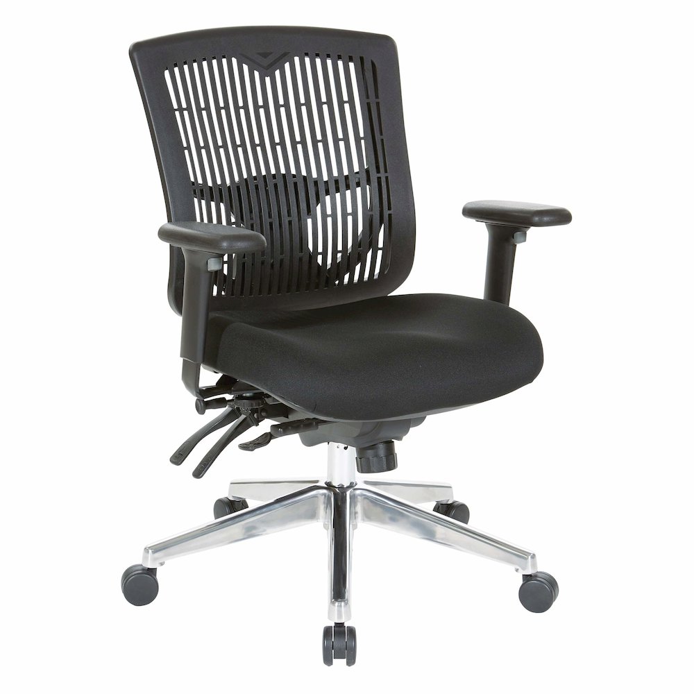 Contoured Black Plastic Back Manager's Chair , 97898CBK-30