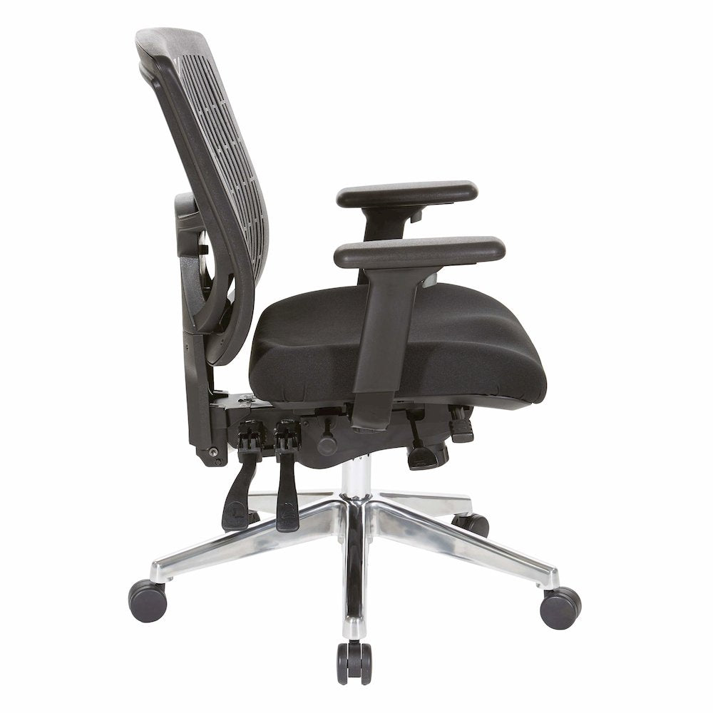 Contoured Black Plastic Back Manager's Chair , 97898CBK-30