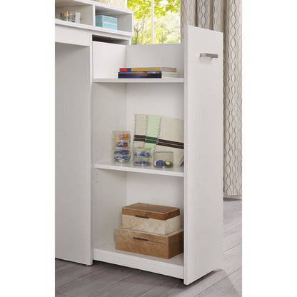 Ravel 47"W Desk with Storage in White Finish KD, RV9848-WH