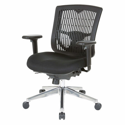 Contoured Black Plastic Back Manager's Chair , 97898CBK-30