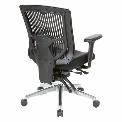 Contoured Black Plastic Back Manager's Chair , 97898CBK-30