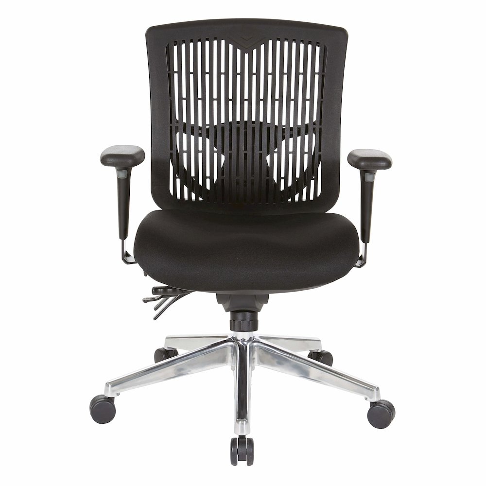 Contoured Black Plastic Back Manager's Chair , 97898CBK-30