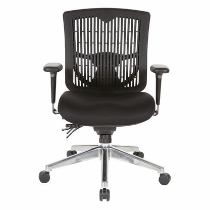 Contoured Black Plastic Back Manager's Chair , 97898CBK-30