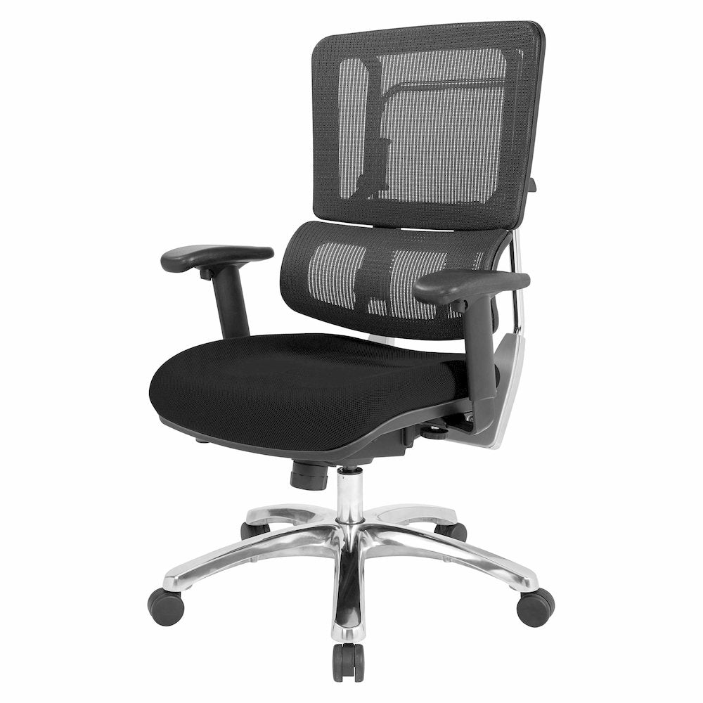 Vertical Black Mesh Back Chair