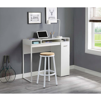 Ravel 47"W Desk with Storage in White Finish KD, RV9848-WH
