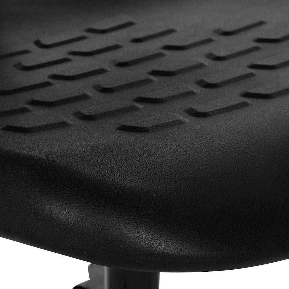 Black Skinned Urethane Intermediate Drafting Chair Adjustable Black Footrest