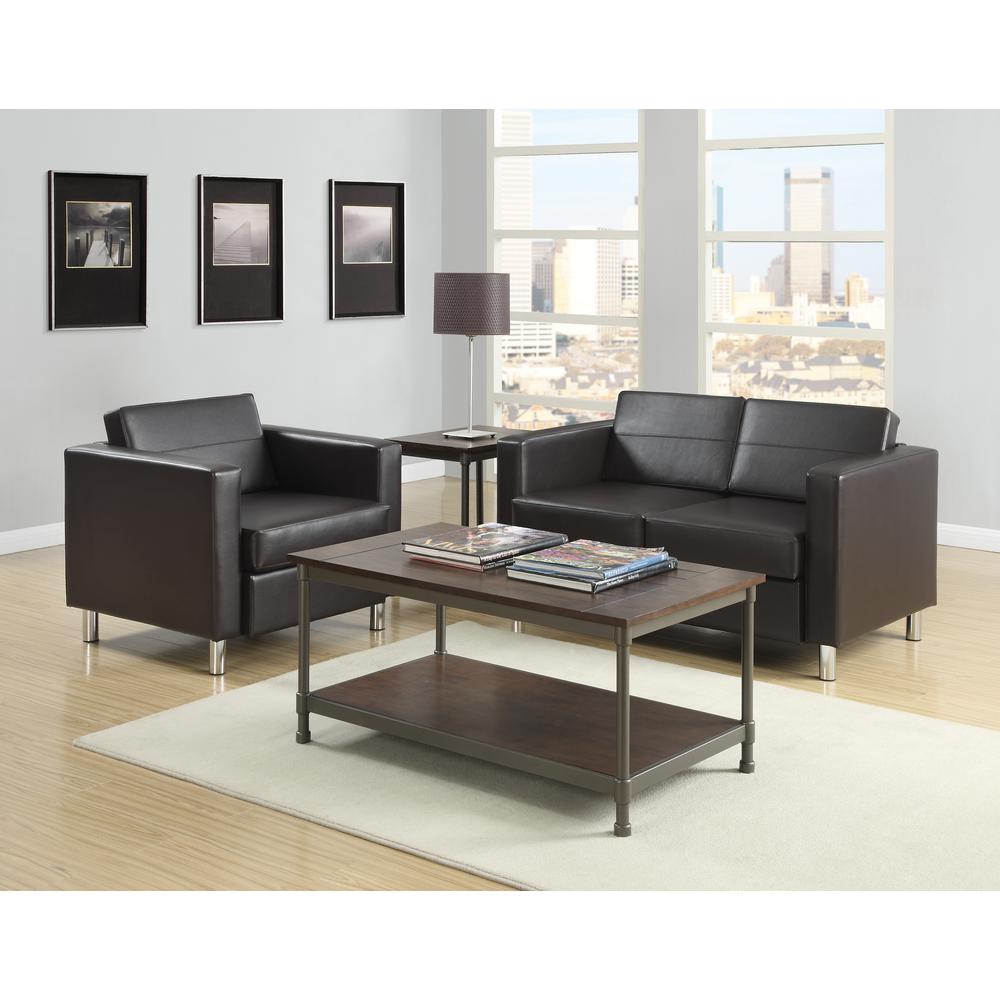 Wall Street PAC51 Pacific Arm Chair - 32" x 31" x 29.5" - Vinyl Black Seat