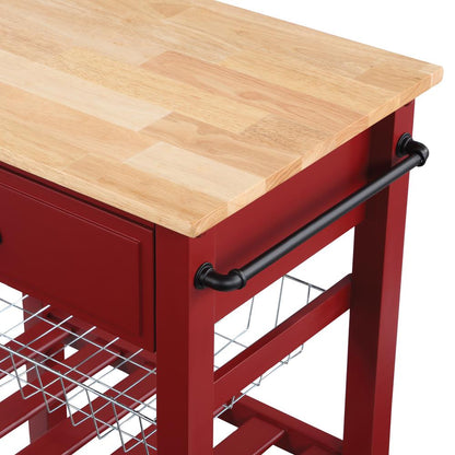 Hampton Kitchen Cart Red